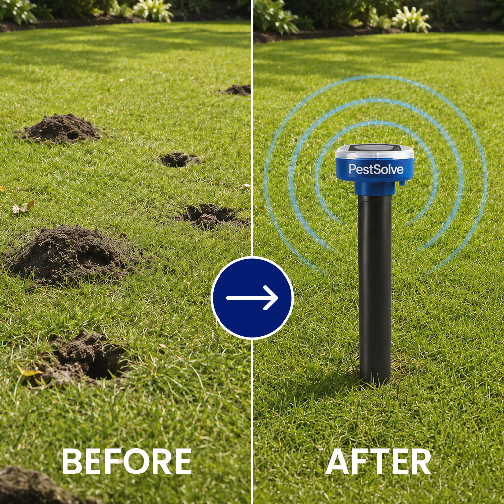 PestSolve™ Outdoor Protector - Banish Moles, Voles, Snakes, Rodents and Other Pests For Good
