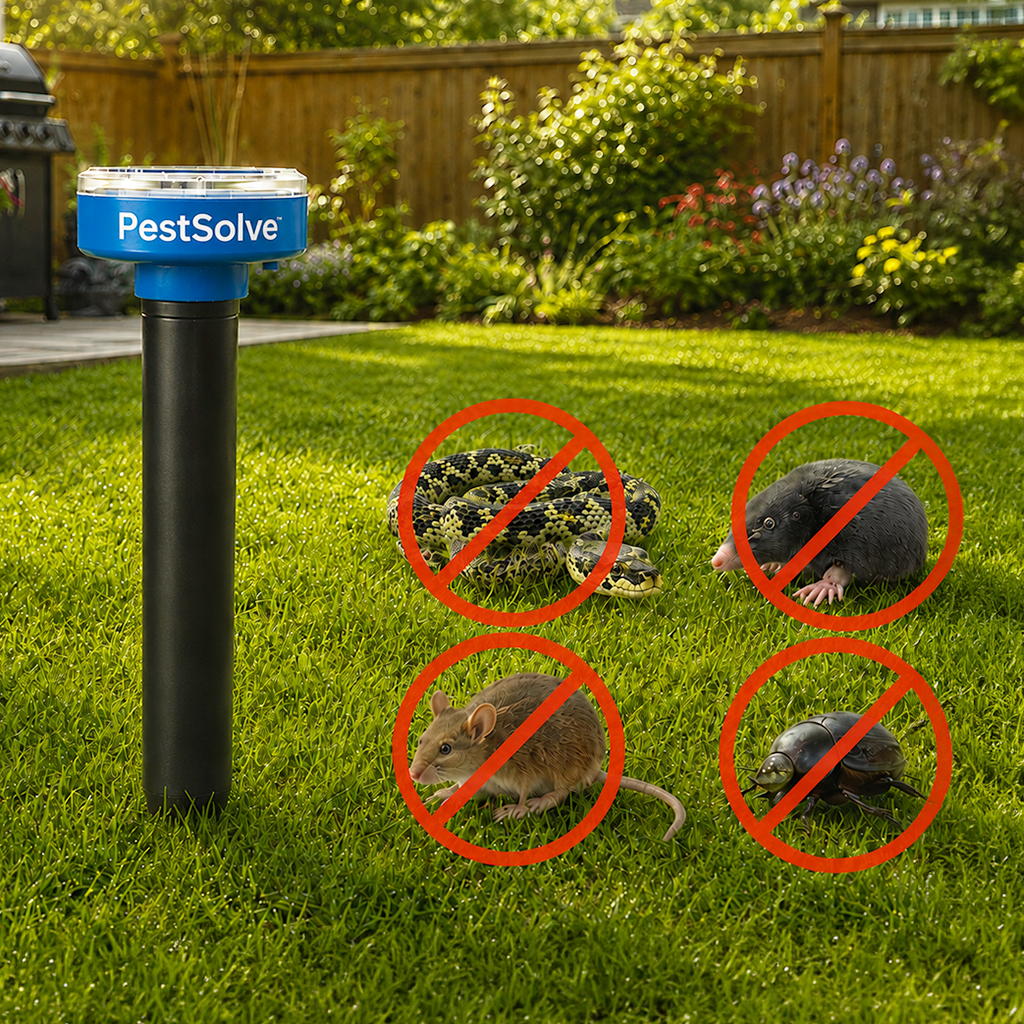 PestSolve™ Outdoor Protector - Banish Moles, Voles, Snakes, Rodents and Other Pests For Good