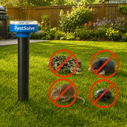 PestSolve™ Outdoor Protector - Banish Moles, Voles, Snakes, Rodents and Other Pests For Good