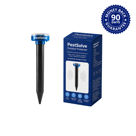 6x PestSolve™ Outdoor Protector - Banish Moles, Voles, Snakes, Rodents and Other Pests For Good