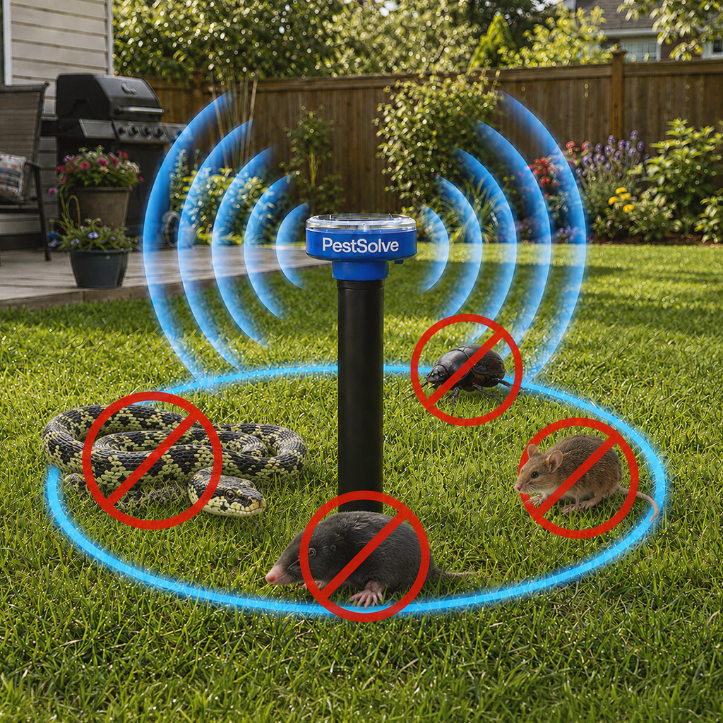 PestSolve™ Outdoor Protector - Banish Moles, Voles, Snakes, Rodents and Other Pests For Good