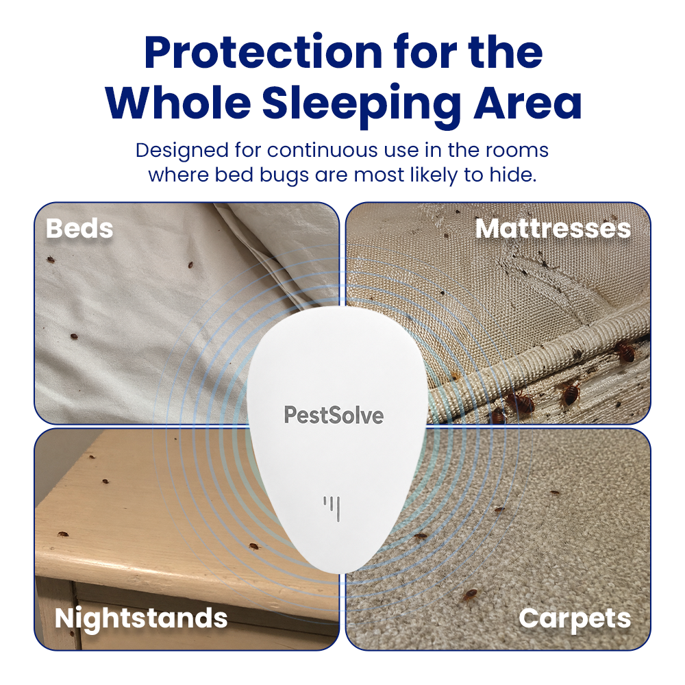 PestSolve™ Indoor Ultrasonic Pest Repeller: Say Goodbye to Bed Bugs Forever.
