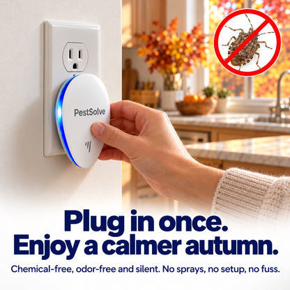 Plug in PestSolve once and enjoy a calmer autumn: chemical-free, odor-free and silent